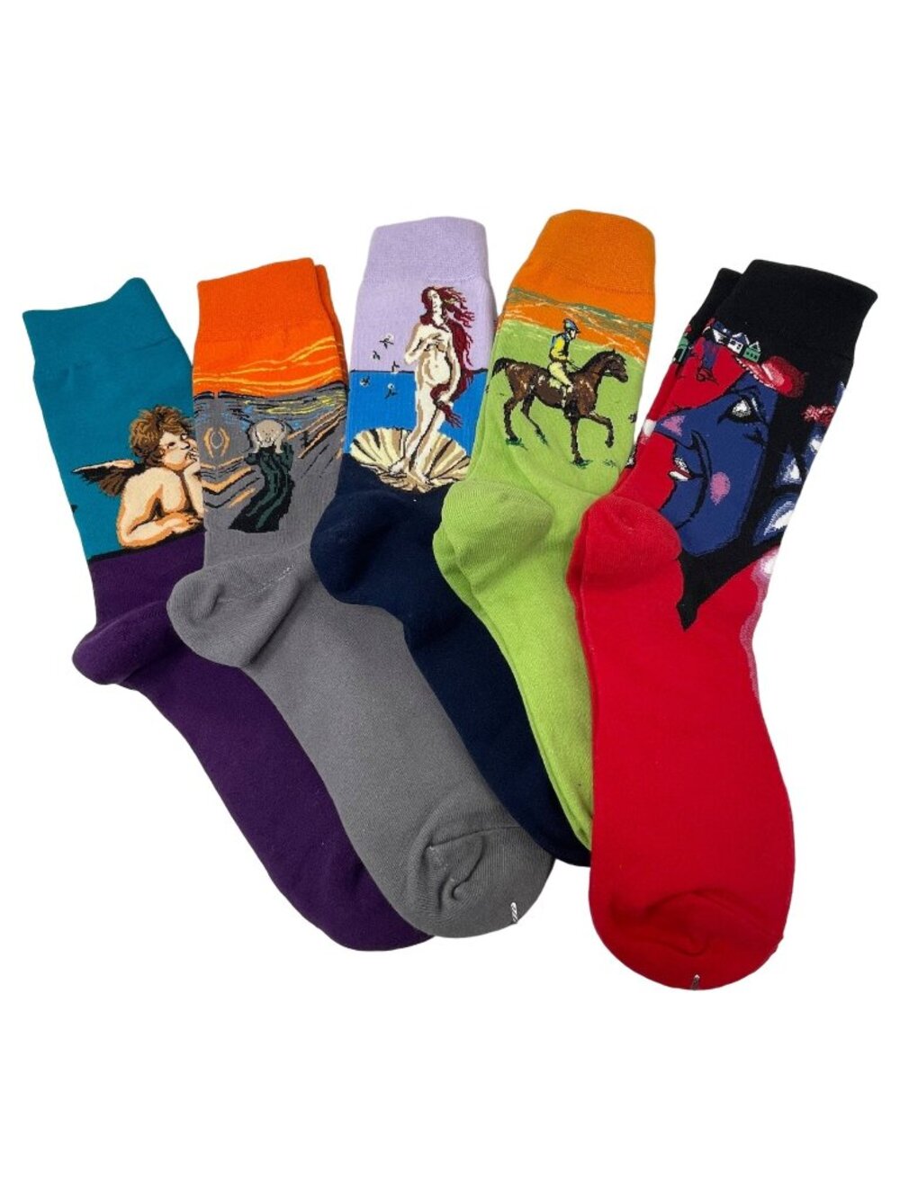 Bonangel Funny Novelty Socks Cherub Horse Mermaid Scream 5 Pairs Unisex NWT
